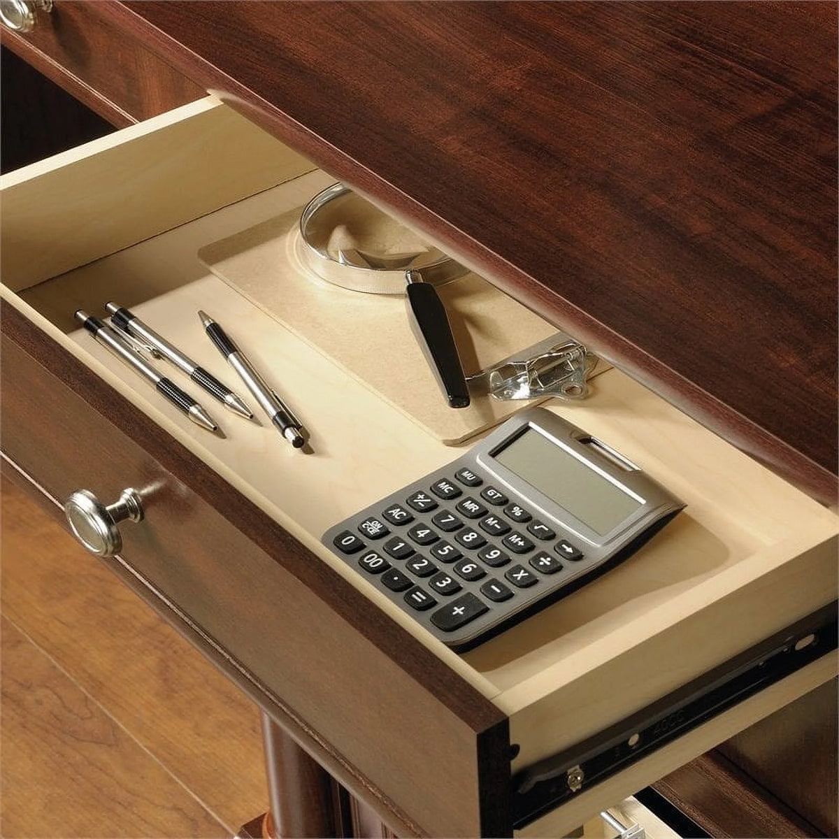 Contemporary Wood Computer Desk with Hutch F87418