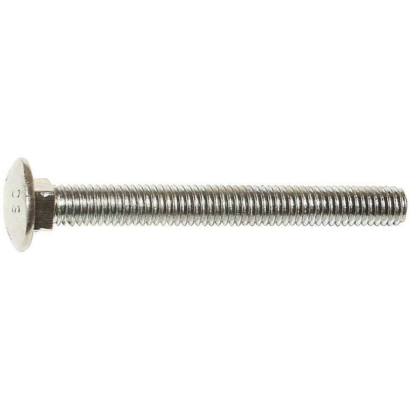 Carriage Bolt, 3/8-16 x 8 in, Zinc Plated F86679