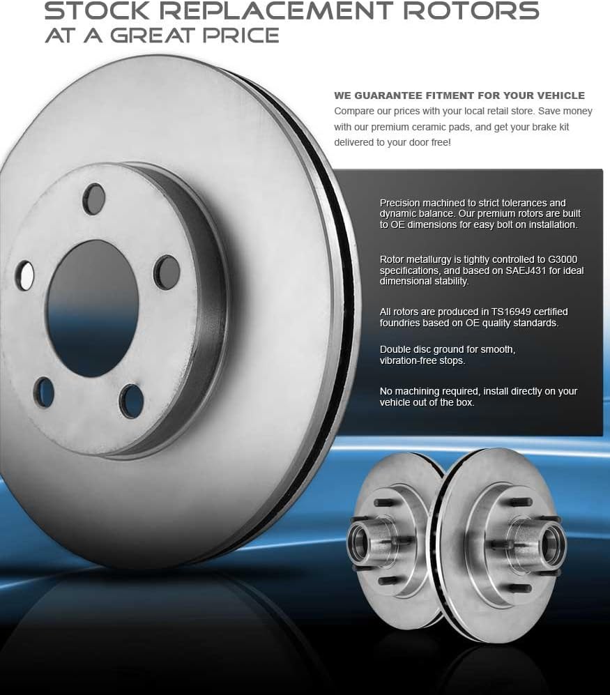 345.1mm Front + 315.1mm Rear 6 Lug Rotors L64692