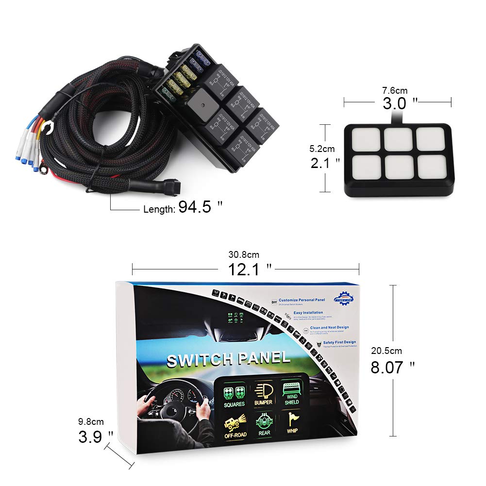 6 Gang Switch Panel Circuit Control Box Wiring Harness Y780