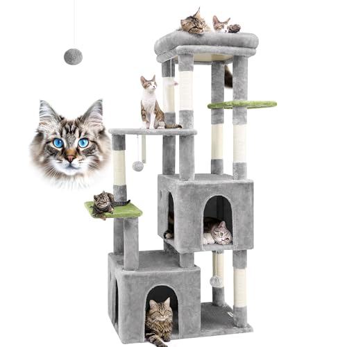 Light Grey Heavy Duty Cat Tower with Scratching Post M607970
