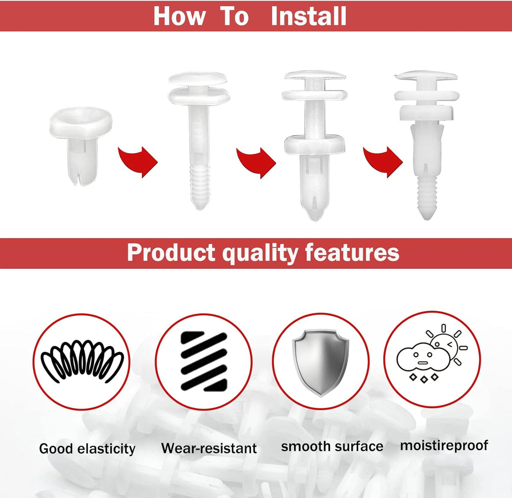 20Pcs Car Door Panel Retainer Clips W625