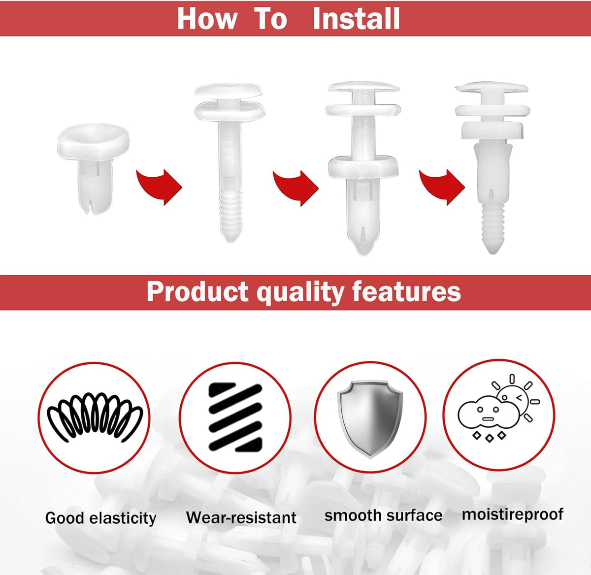 20Pcs Car Door Panel Retainer Clips W625