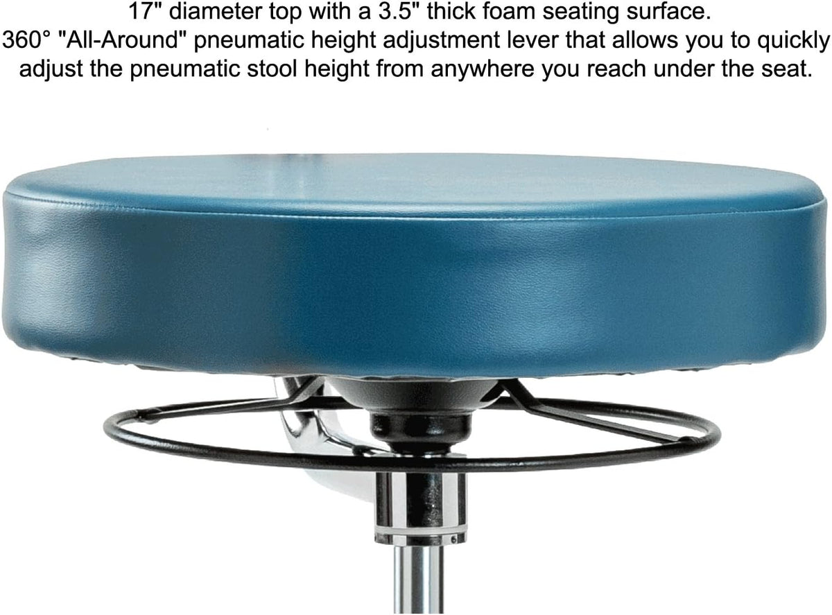 Adjustable Height Dental Stool with Arm and Foot Ring H2203