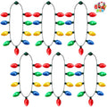 6 Packs Christmas LED Light Up Bulb Necklaces G729109