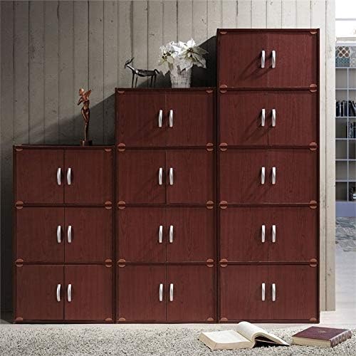 4 Shelf 8 Door Mahogany Bookcase U7935