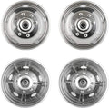 4pc 19.5inch Polished Stainless Steel Dually Wheel Simulators F148792