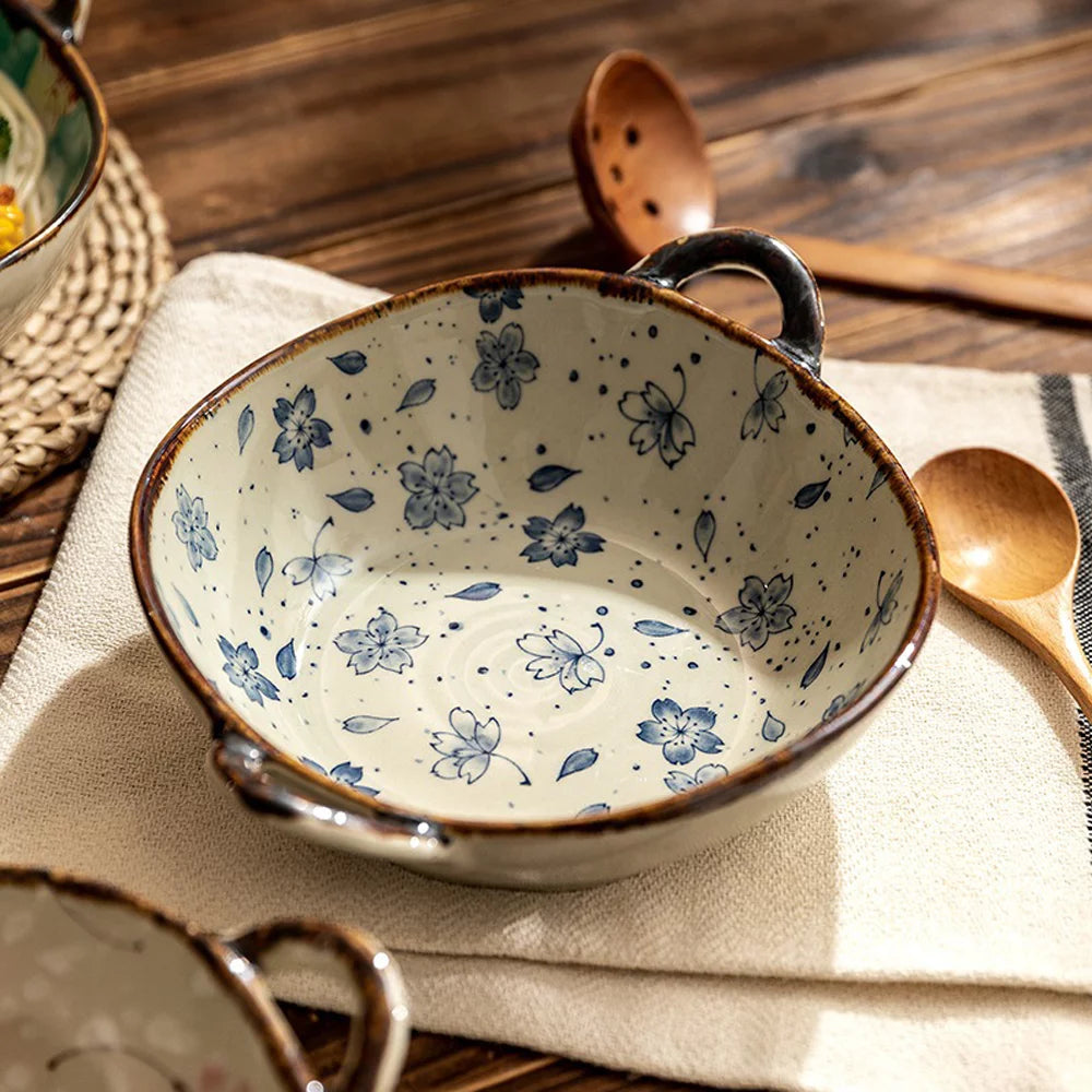 7.5 Inch 24 Oz Ceramic Serving Bowls Set N786