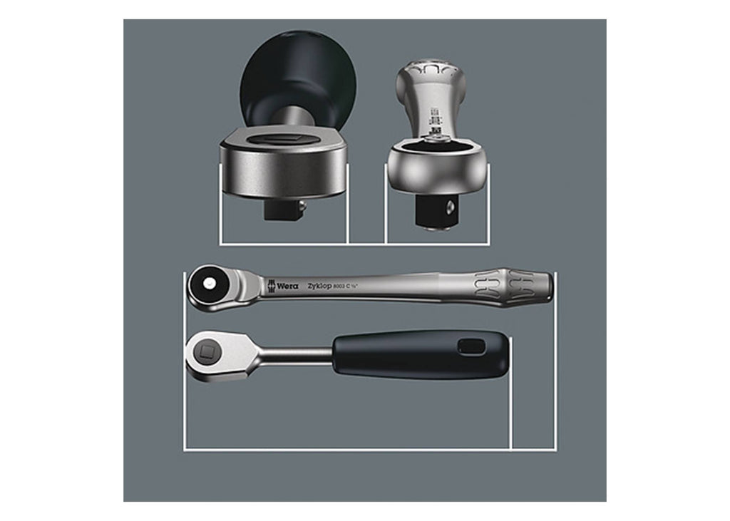 1/4x22 Drive Metric Metal Ratchet Set E917