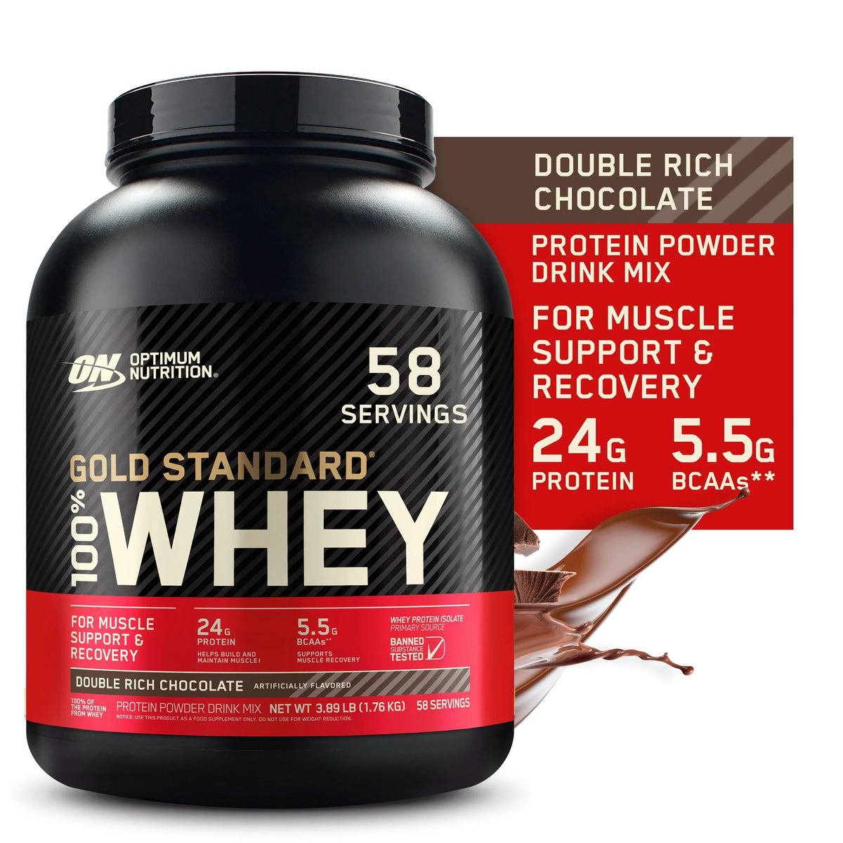 Whey Protein Powder Double Rich Chocolate 58 Servings M234