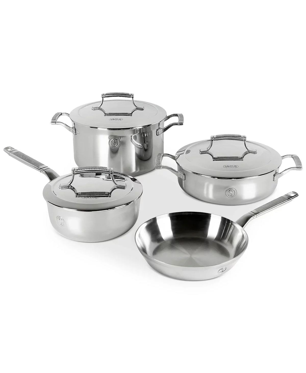 Stainless Steel Tri-Ply 7-Pc Cookware Set O95347