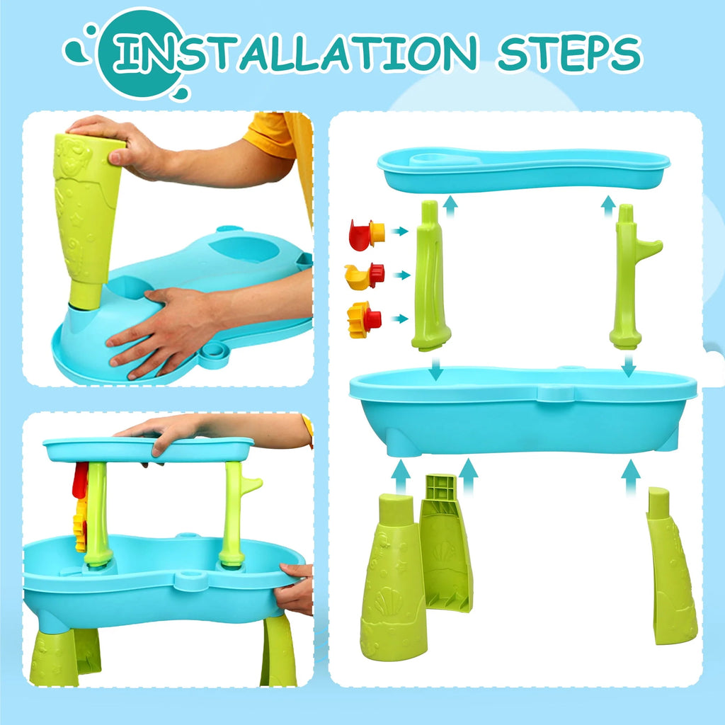 Sand and Water Table with 19PCS Accessory Set D448