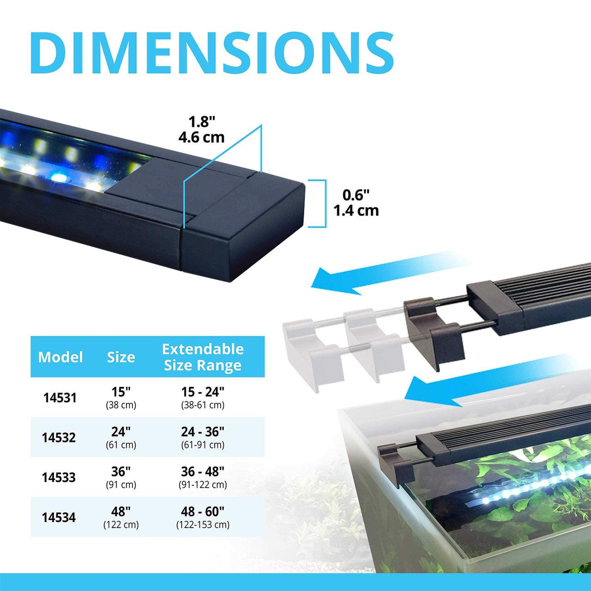 Bluetooth LED Aquarium Light D3815