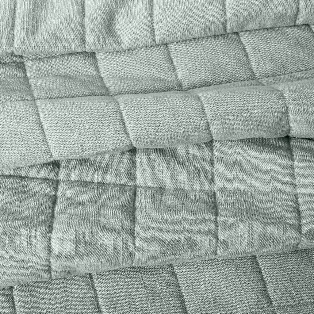 Full/Queen Heavyweight Linen Blend Quilt Sage Green Y603