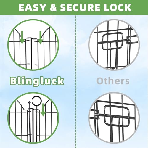 Arched Rustproof Metal No Dig Garden Fence with Ground Stake B471624