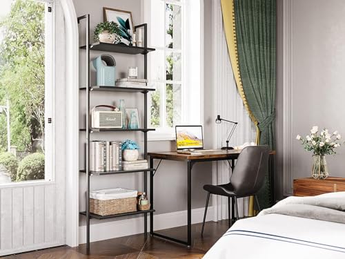 6 Tier Black Ladder Bookshelf Y670671