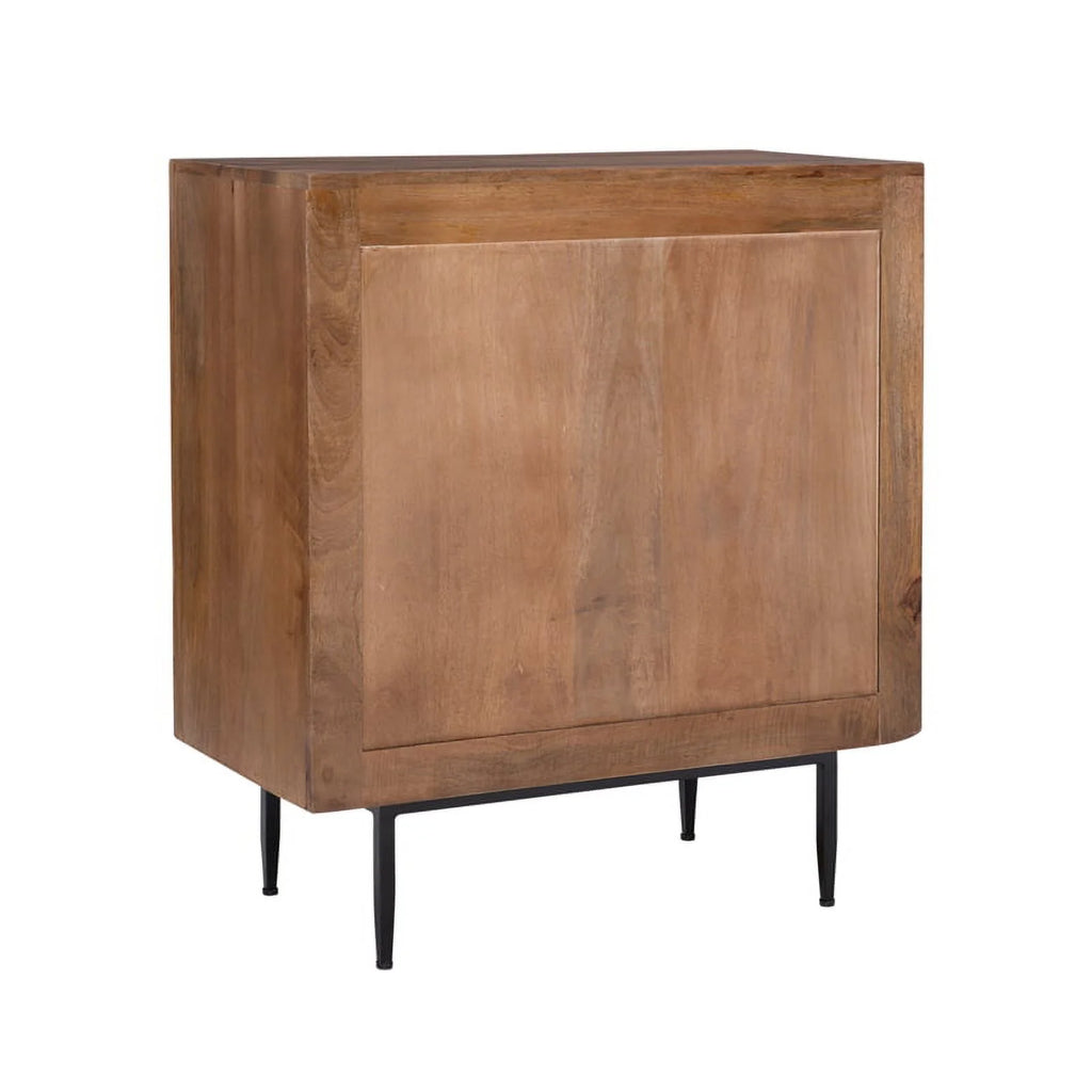 Brown Wood Cabinet with 2 Shelves Z2333