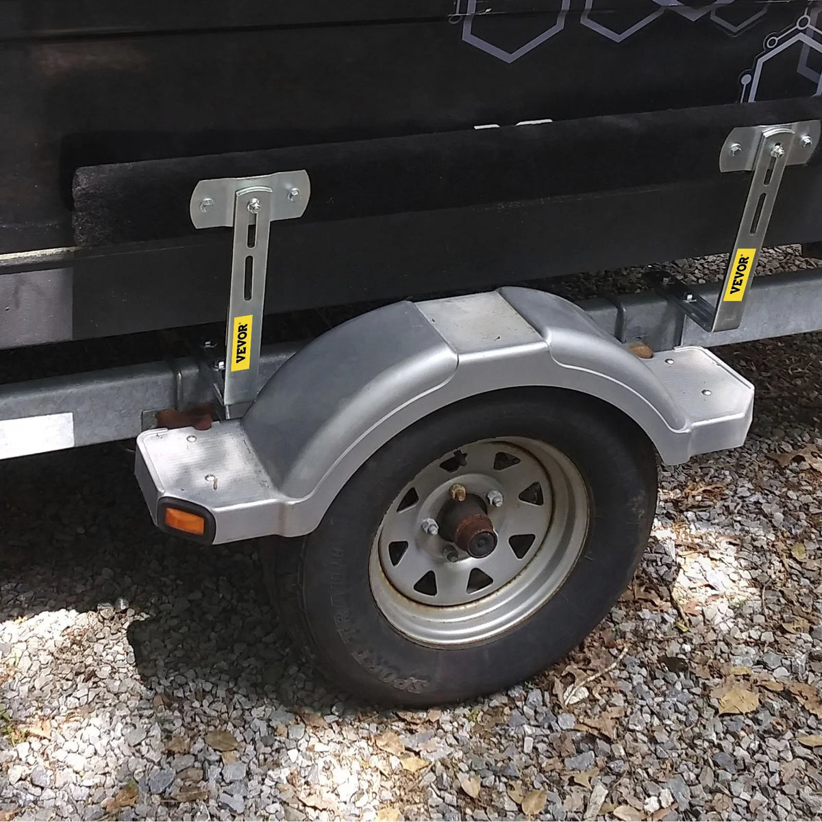 48" Boat Trailer Guide-Ons, 2-Pack, Rustproof Steel with Carpet-Padded Boards F908