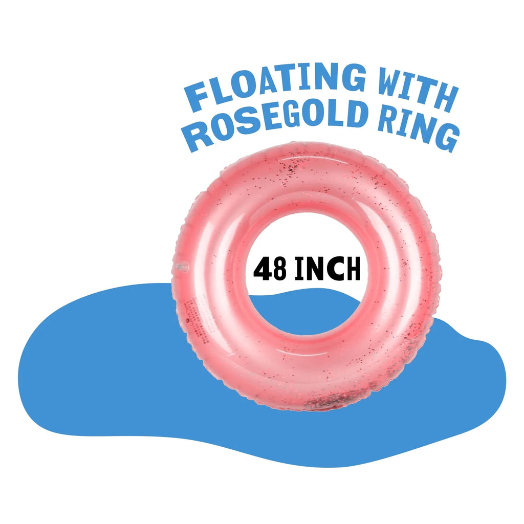Transparent Glitter Inflatable Swimming Pool Float Y72539
