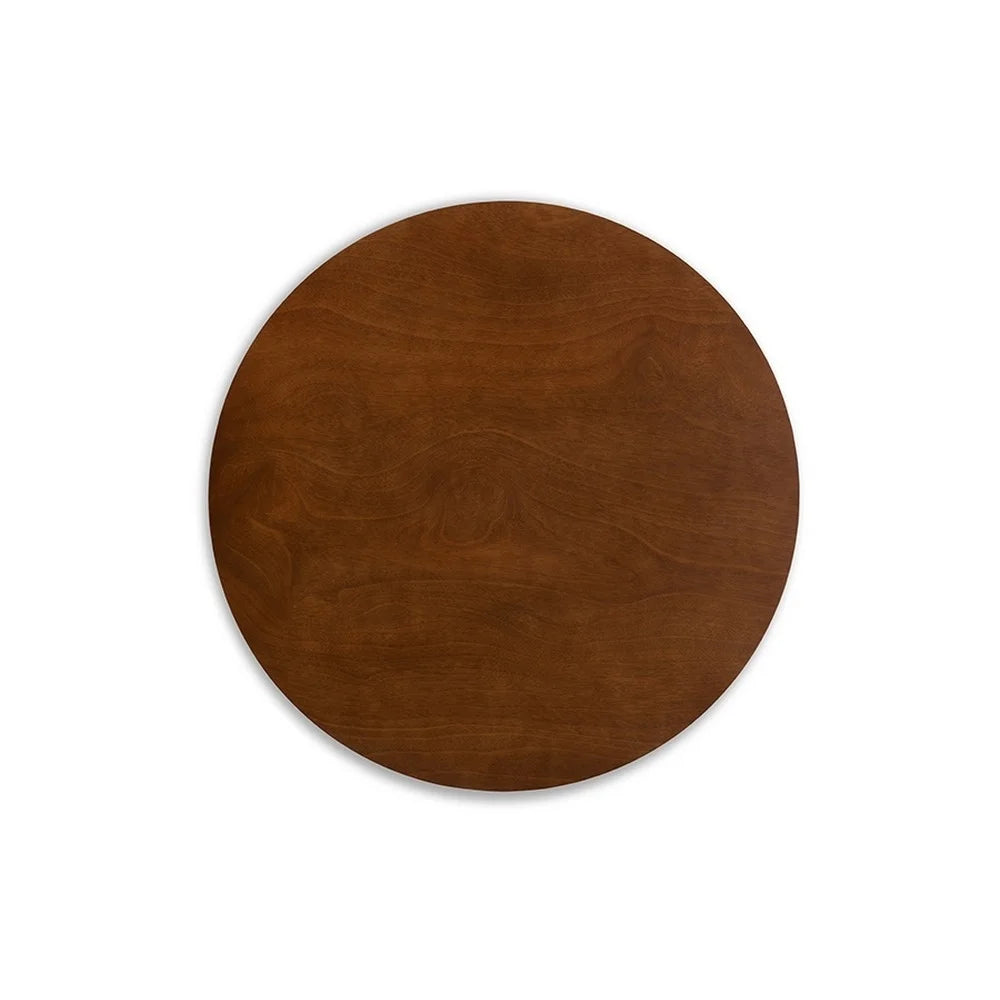 Walnut Brown Round Wood Dining Table M725