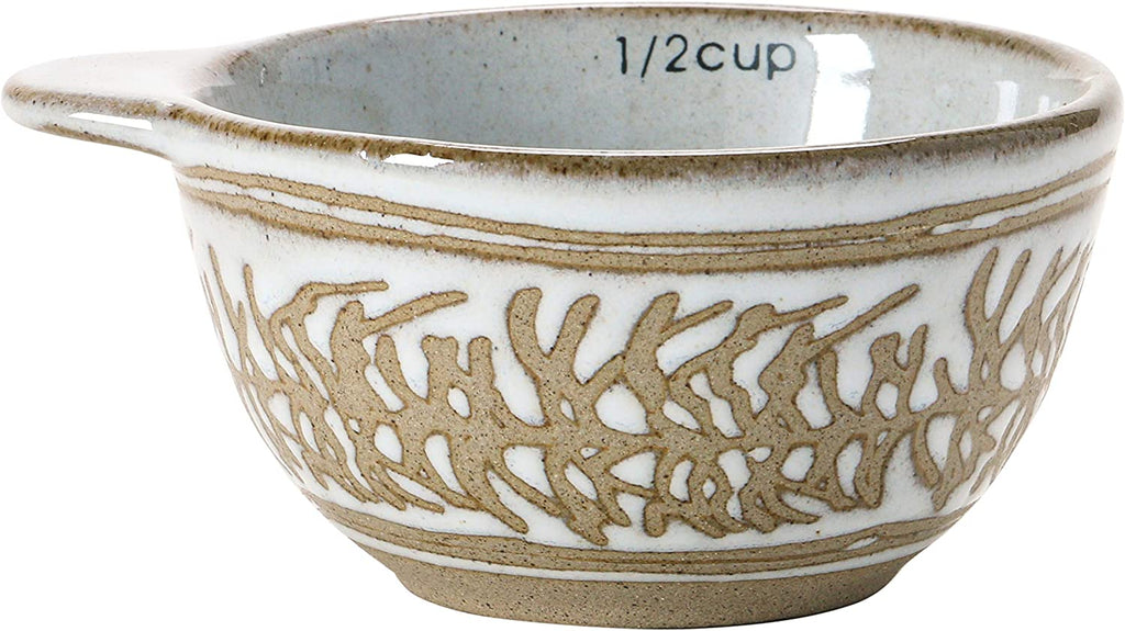 White Stoneware Measuring Cups, Set of 4 L63732