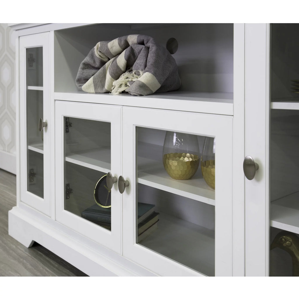 White Wood Media Storage TV Stand Console Z5302