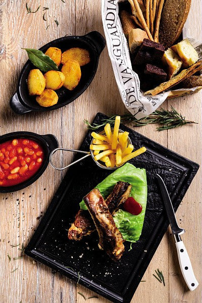 Black Deep Plate 24cm O852