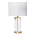26.5" Brushed Gold Glass Table Lamp S4393