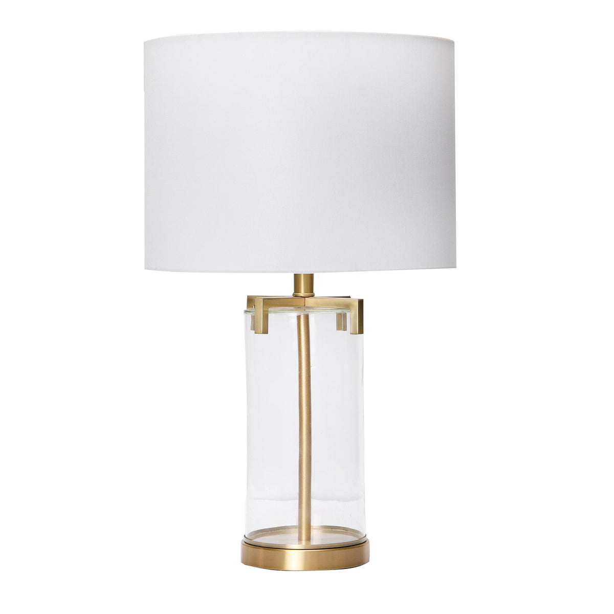 26.5" Brushed Gold Glass Table Lamp S4393
