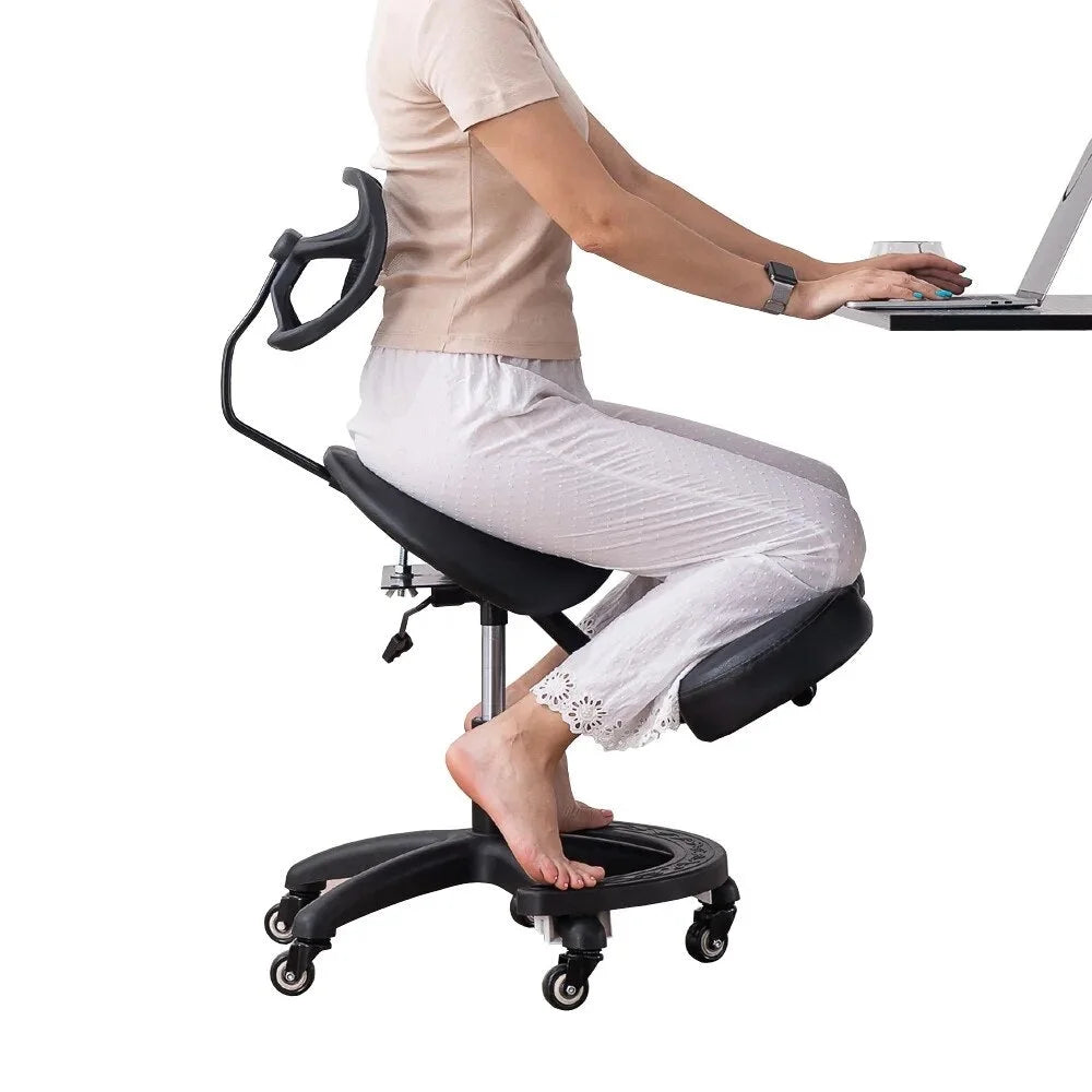 Kneeling Chair with Wheels and Back Support U577