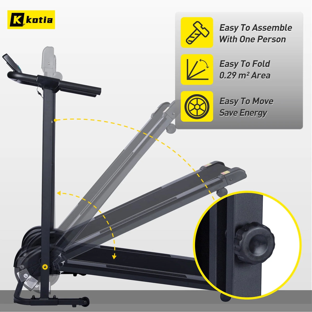 Manual Treadmill Compact and Foldable I1309