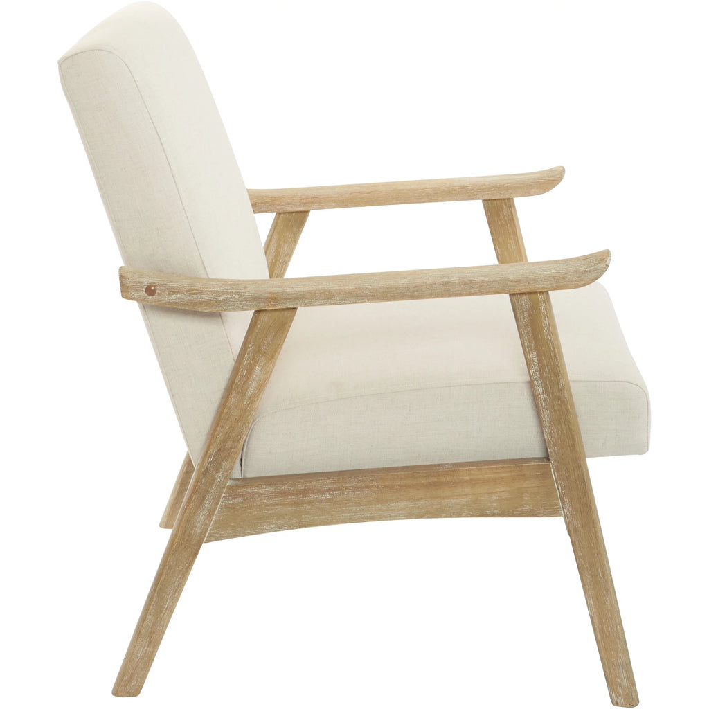 Linen Fabric Chair with Brushed Finished Frame Q93197