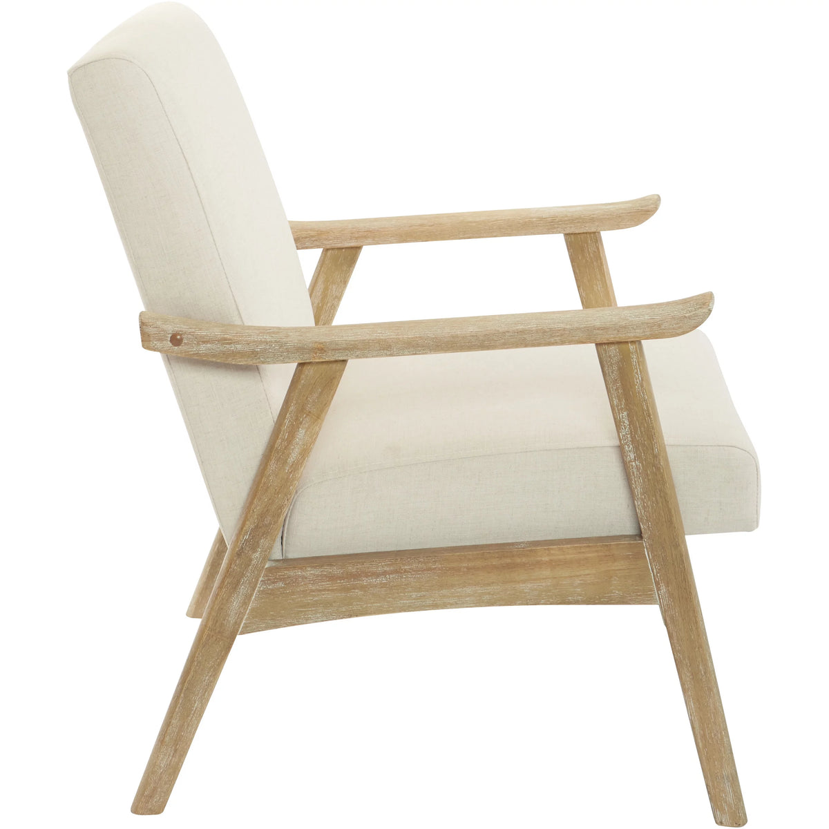 Linen Fabric Chair with Brushed Finished Frame Q93197