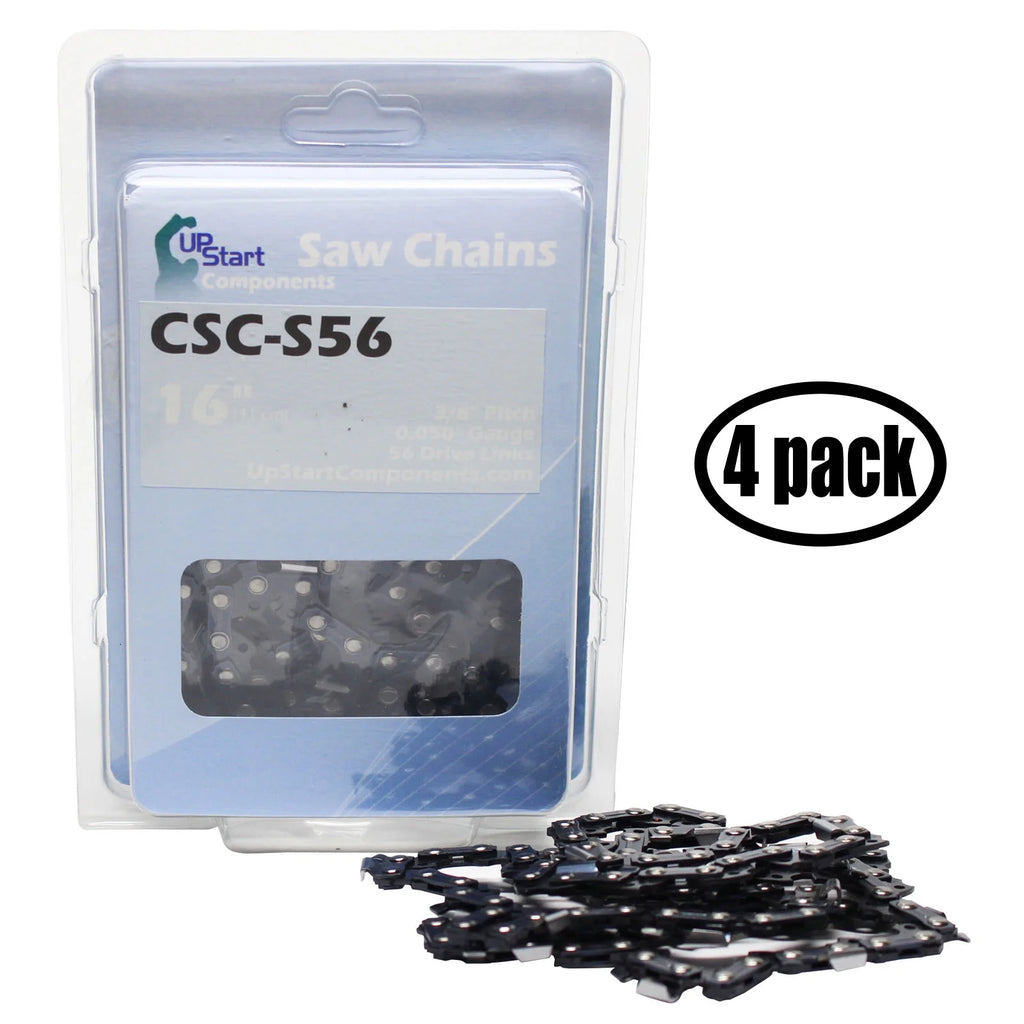 16" Semi Chisel Saw Chain, 3/8" Low Profile Pitch, 0.050" Gauge, 56 Drive Links, 4-Pack T91762