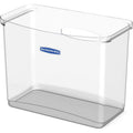 Open Desktop Storage Bin with Hanging Rail, Handle, Durable Polypropylene, Bundle of 2 E1897