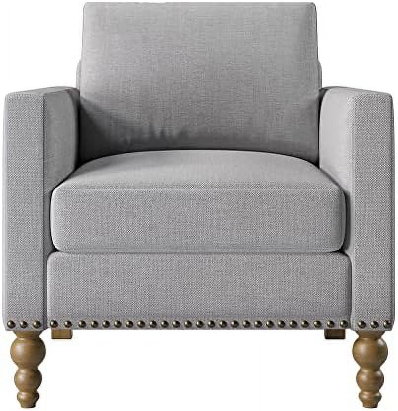 Blue Linen Tufted Recliner Single Sofa H58856