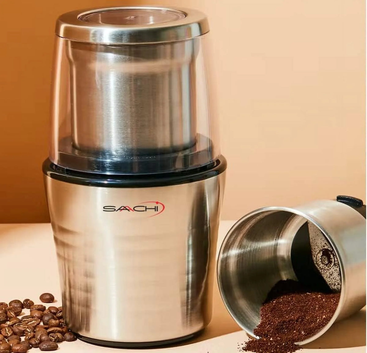 Electric Coffee Grinder Wet And Dry Spice Grinder with 2 Stainless Steel Blades Y4299