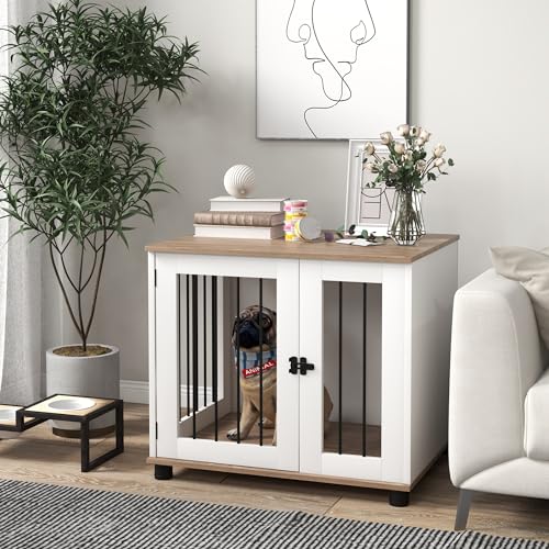 Walnut Brown Dog Crate Furniture Y74081