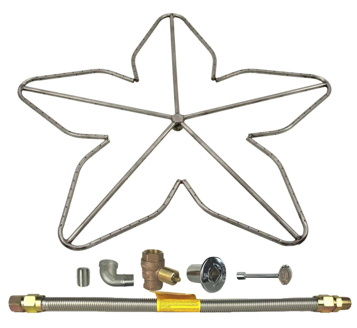 Flat Black Natural Gas Fire Pit Burner Ring Kit V44732