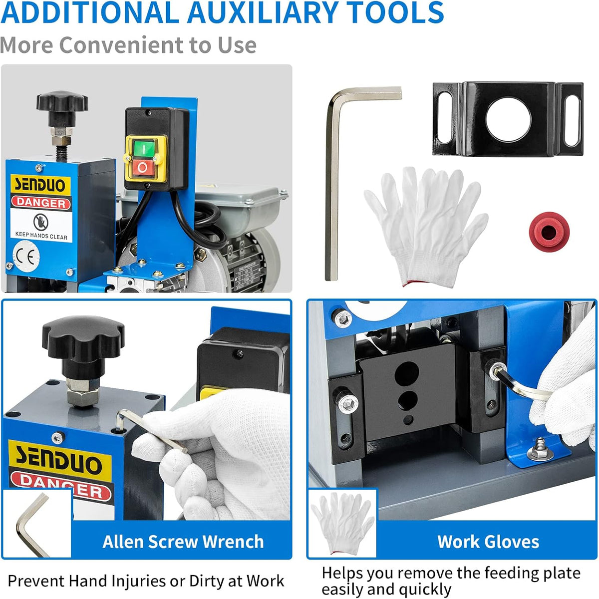 Automatic Wire Stripper Machine, 0.06-1inch, 60ft/Min A4856