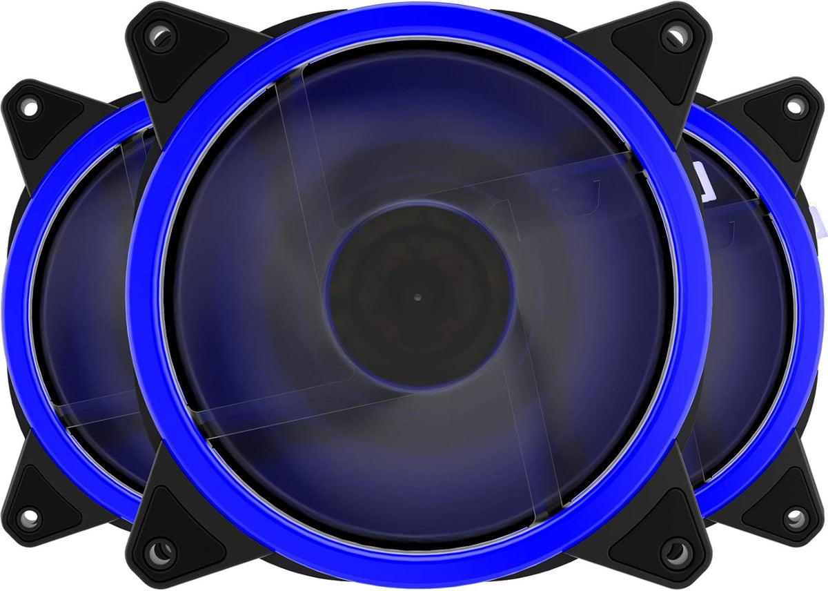Red 120mm LED Silent Computer Case Fan 3 Pack Y736