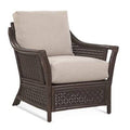 Coral Finish/Brown and Beige Stripe Wide Armchair U95080