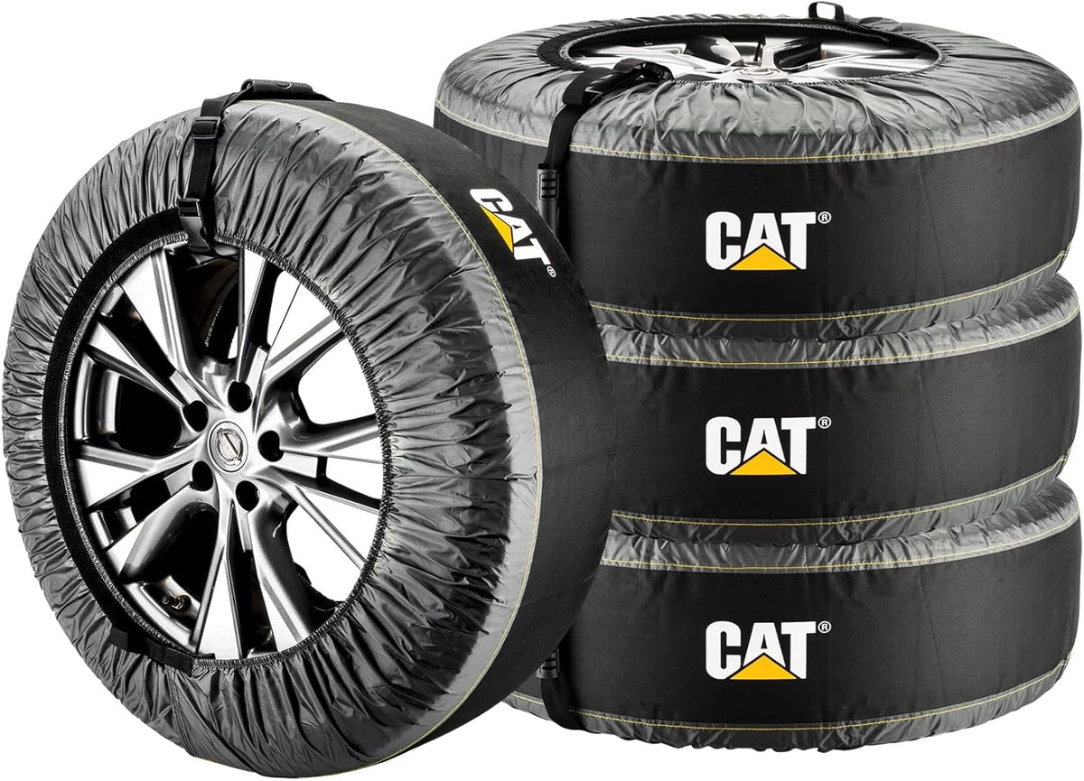 4 Piece Wheel Bags for Winter, Fits Tires 22 inches to 31 inches Black D67301