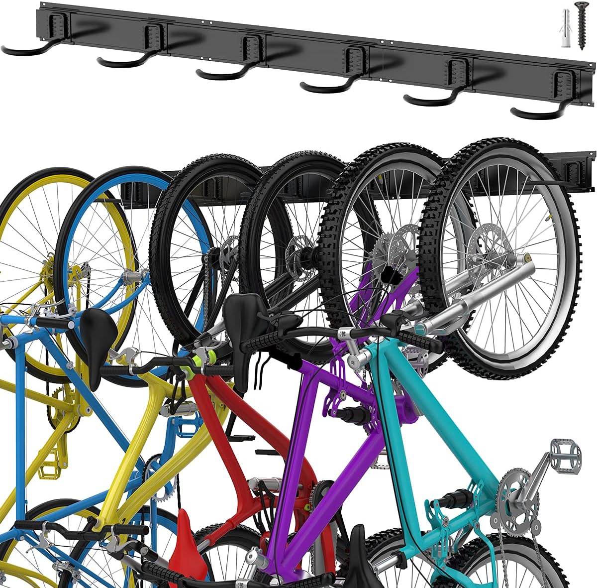 6 Bike Wall Mount Bike Storage Rack J7703