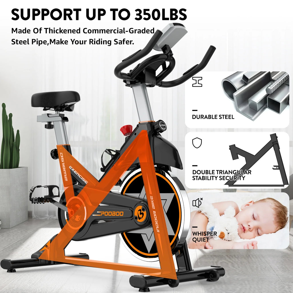 Magnetic Stationary Exercise Bike Indoor Cycling Bike Blue M145339
