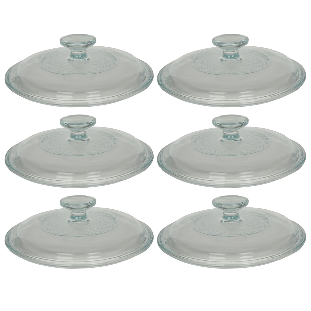 Clear Glass Replacement Lid Cover 6-Pack Z5729
