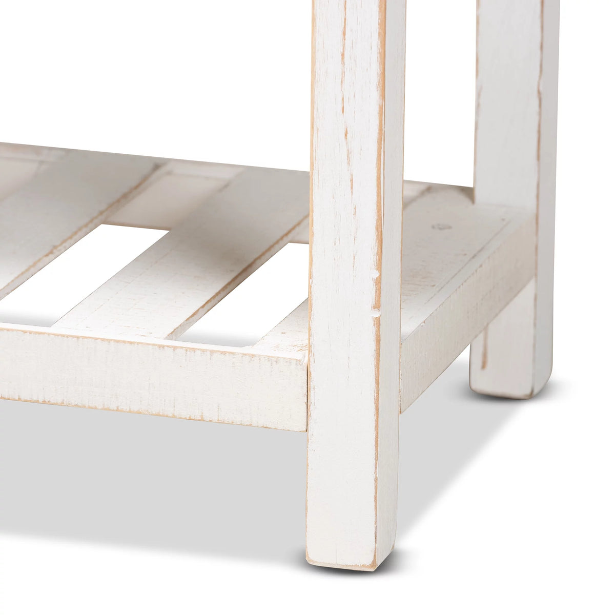 White and Oak Brown Wood 2-Door Sideboard Buffet V658987