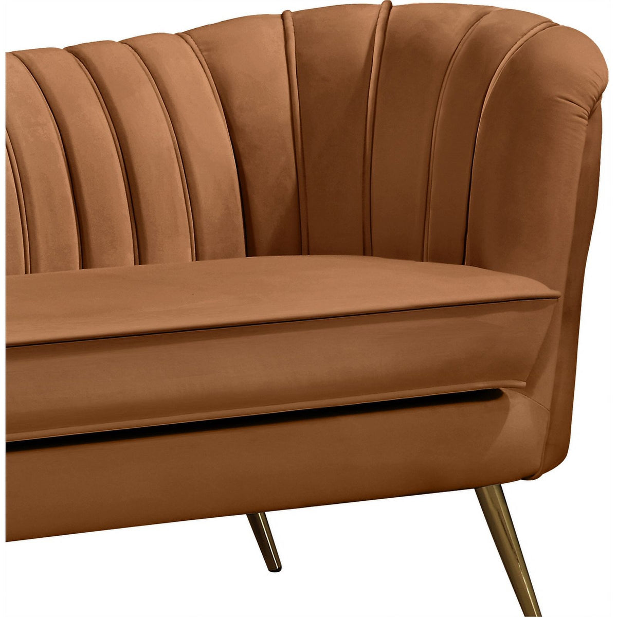 Saddle Velvet Loveseat D32417