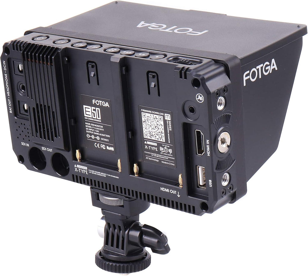 5 Inch 2000nit Touch Screen DSLR Camera Field Monitor with 3D LUT, 4K HDMI Input/Output, Dual NP-F Battery Mount O985920
