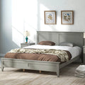 Queen Size Pine Platform Bed Frame with Headboard Z91573